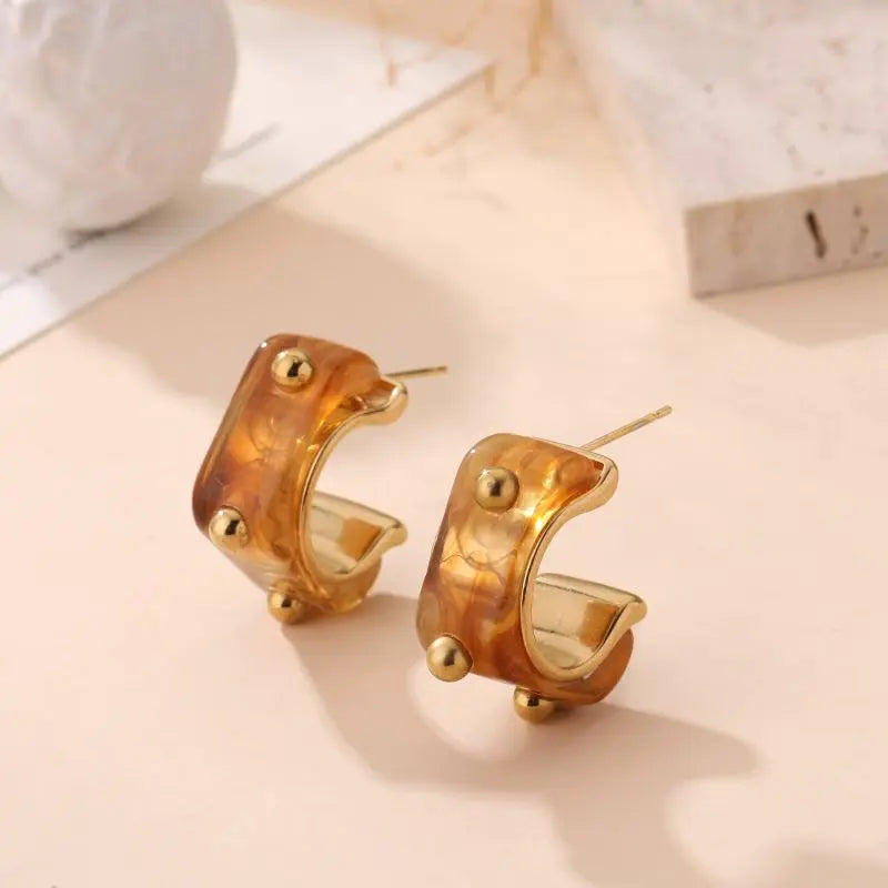Boucles d'oreilles STYLE taupe