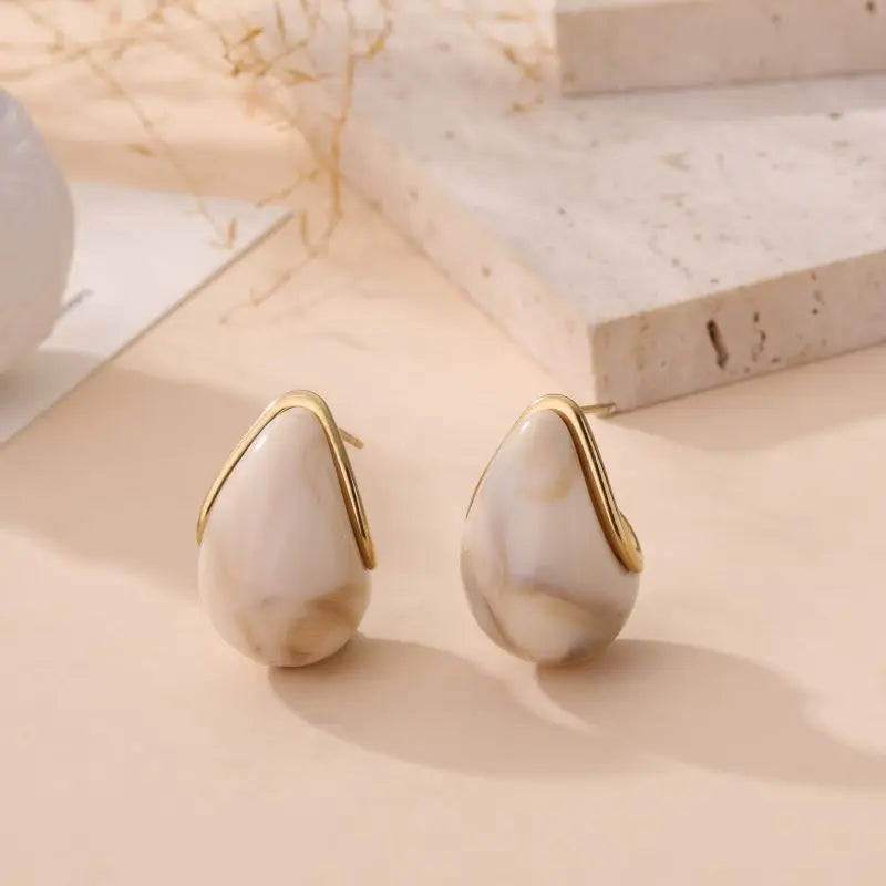 Boucles d'oreilles BARBARA BEIGE