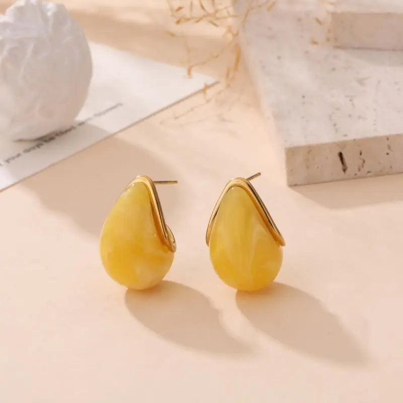 Boucles d'oreilles BARBARA JAUNE