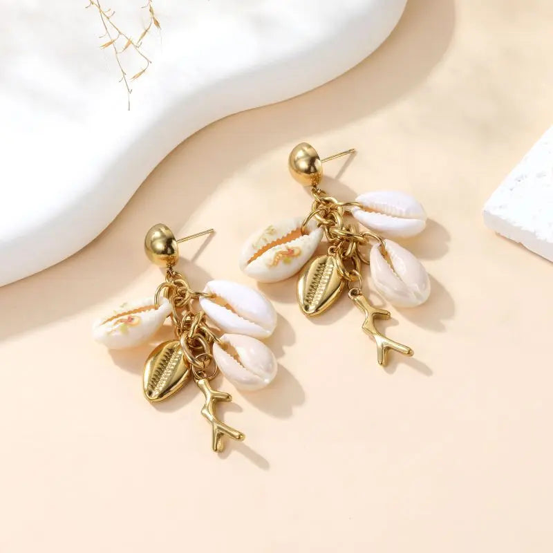 Boucles d'oreilles IRIS BEIGE