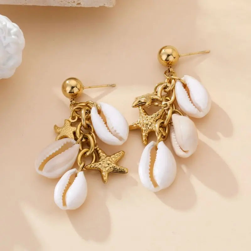 Boucles d'oreilles AGATHE BEIGE