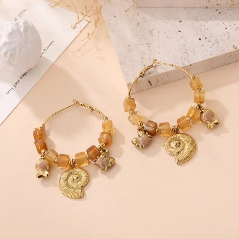Boucles d'oreilles TARA TAUPE