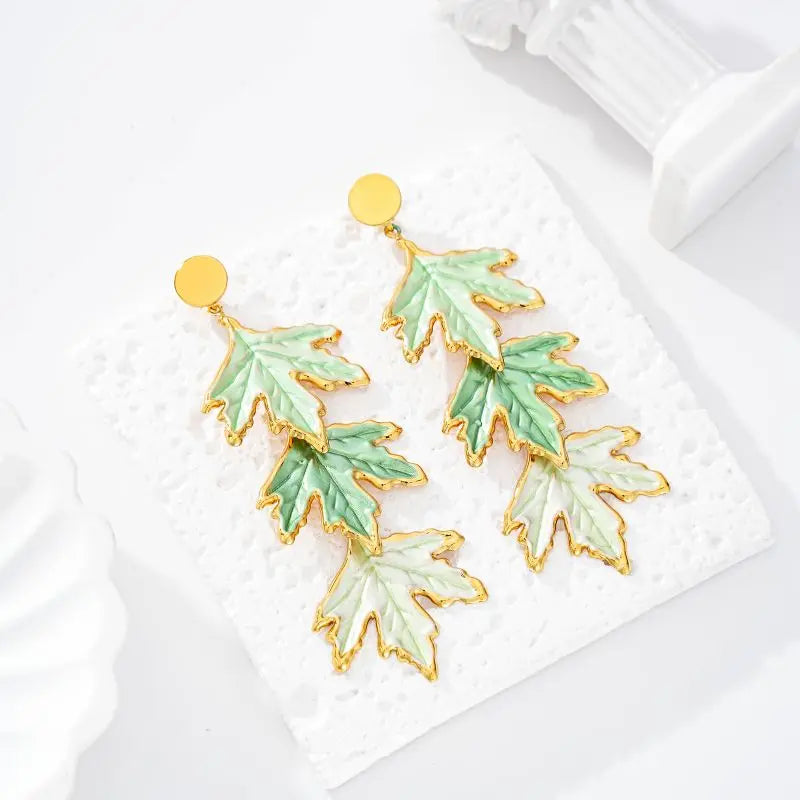 Boucles d'oreilles LAURA VERT