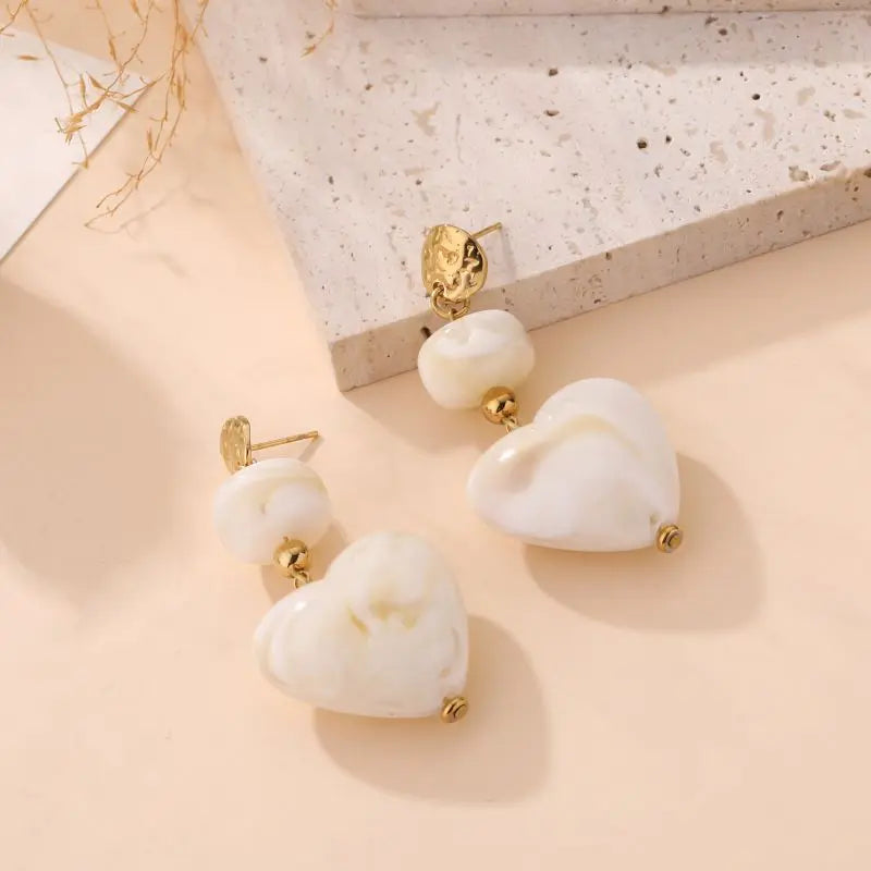 Boucles d'oreilles FREYJA BEIGE