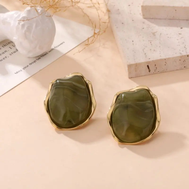 Boucles d'oreilles ESTELLE vert