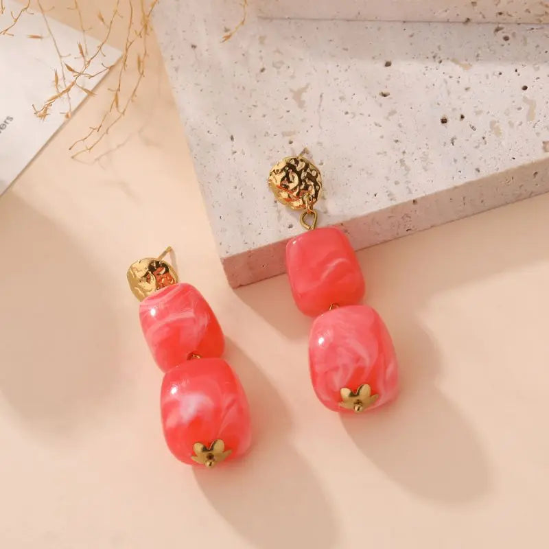 Boucles d'oreilles WIJDENE CORAIL