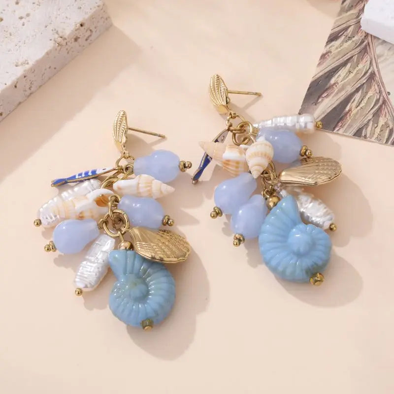 Boucles d'oreilles TANEL Bleu