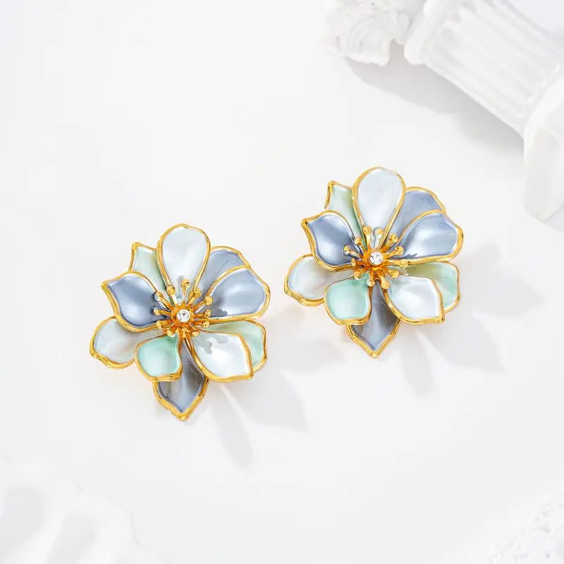 Boucles d'oreilles LAUREL BLEU