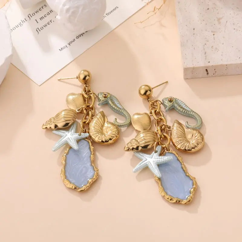 Boucles d'oreilles ERIKA BLEU