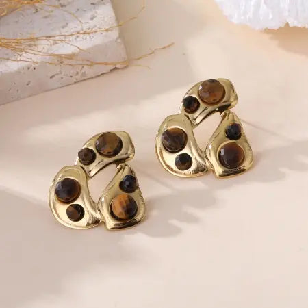 Boucles d'oreilles ALINE marron