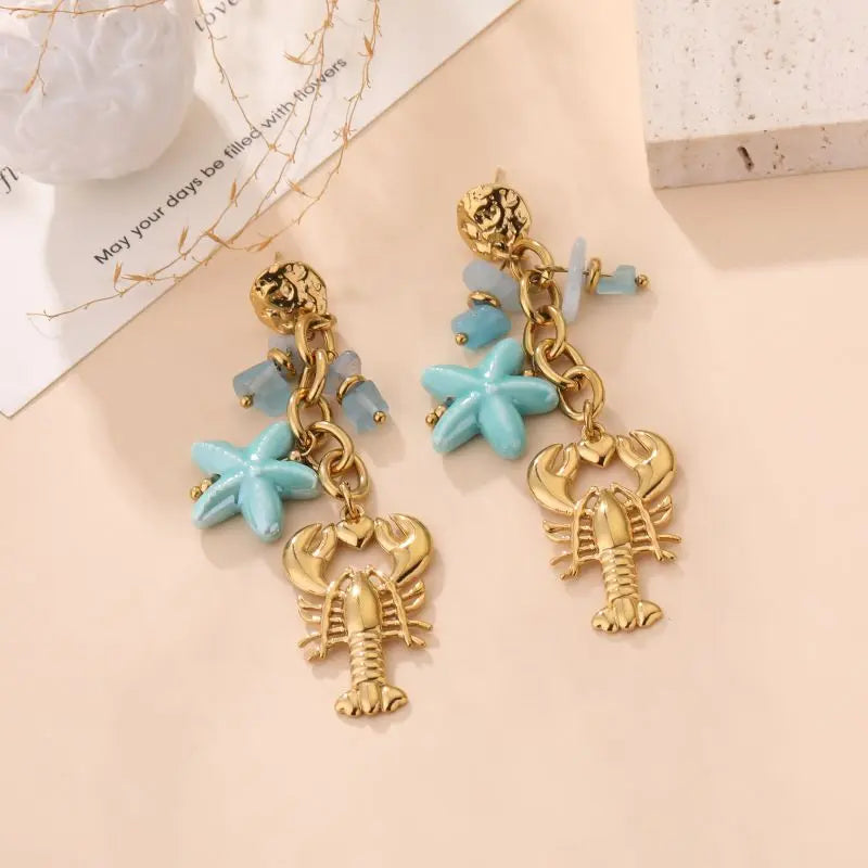 Boucles d'oreilles CHANTAL TURQUOISE
