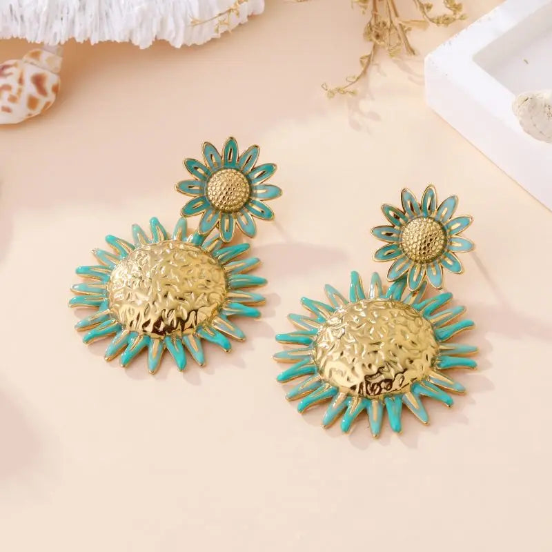Boucles d'oreilles ARIA VERT