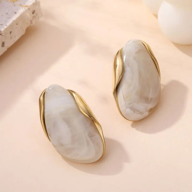 Boucles d'oreilles SAMIA BEIGE
