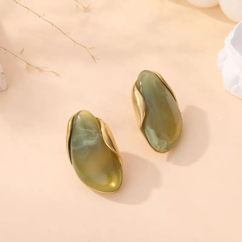 Boucles d'oreilles SAMIA VERT