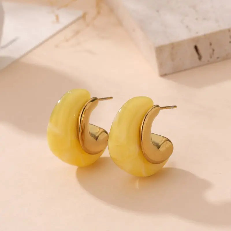 Boucles d'oreilles MINA jaune