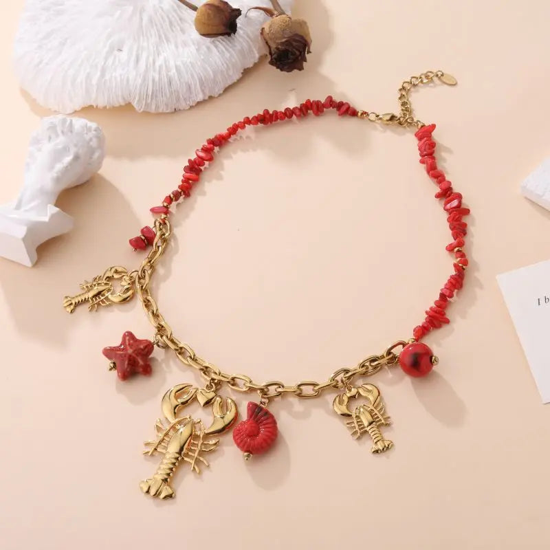 Collier AVA ROUGE