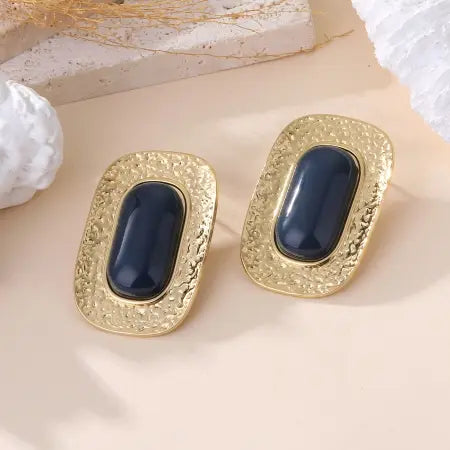 Boucles d'oreilles NANCY BLEU