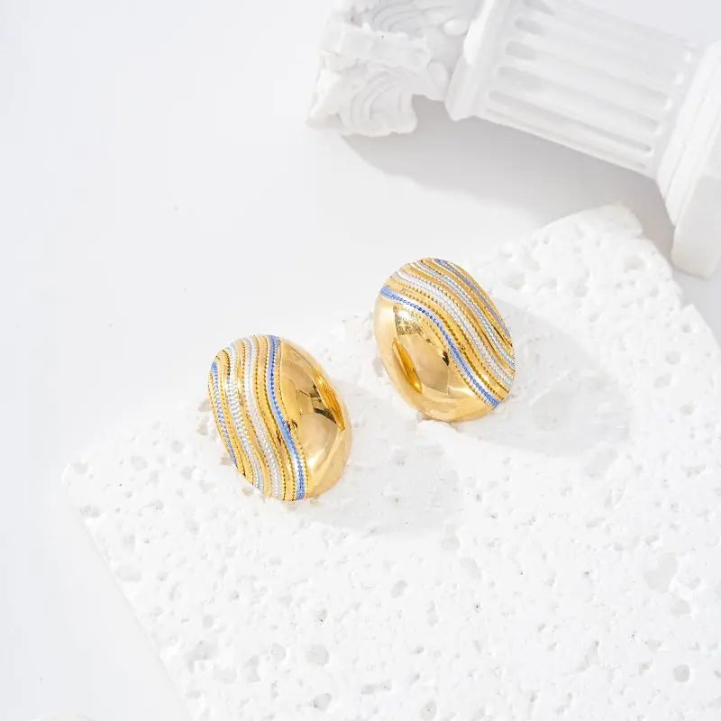 Boucles d'oreilles DARIA BLEU