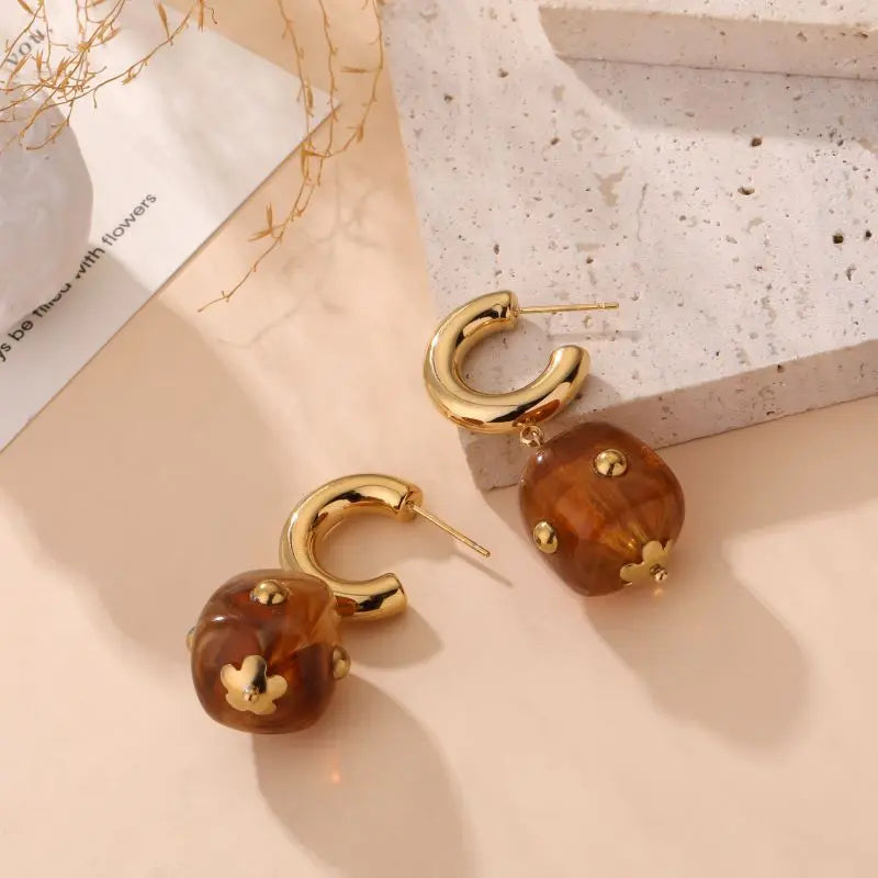 Boucles d'oreilles DELPHINE TAUPE
