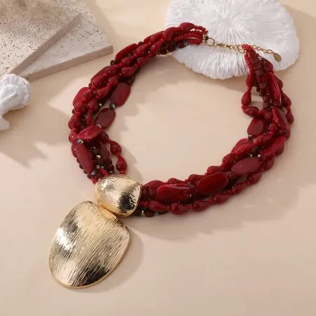 COLLIER PAOLA ROUGE