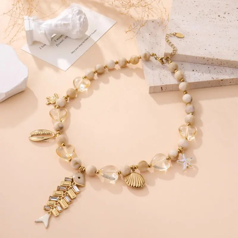 Collier LEA BEIGE