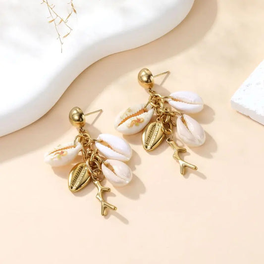 Boucles d'oreilles IRIS BEIGE