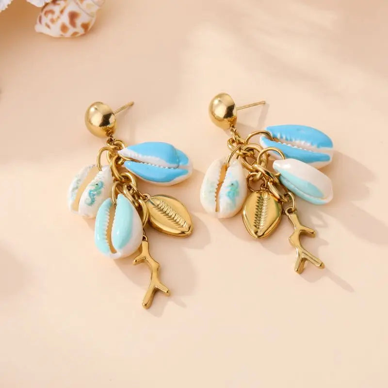 Boucles d'oreilles IRIS BLEU