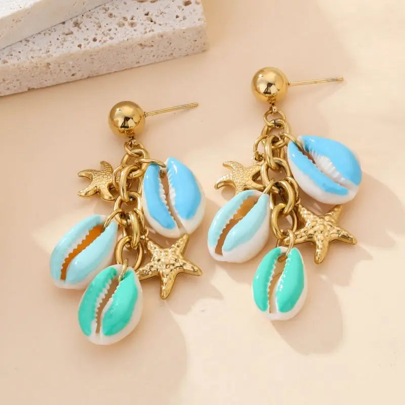 Boucles d'oreilles AGATHE TURQUOISE