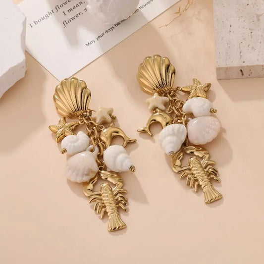 Boucles d'oreilles CECILE BEIGE