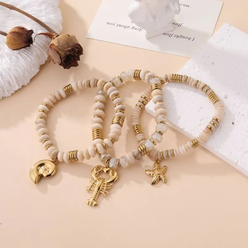 BRACELETS (3) MAYA BEIGE