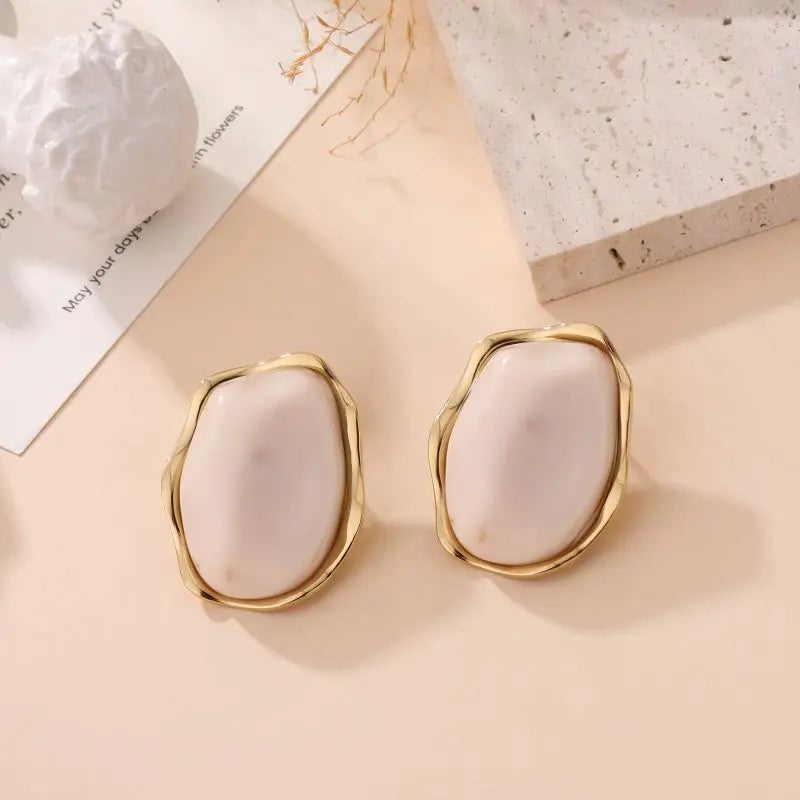 Boucles d'oreilles ESTELLE beige