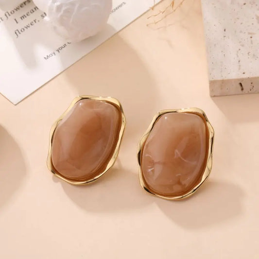 Boucles d'oreilles ESTELLE taupe
