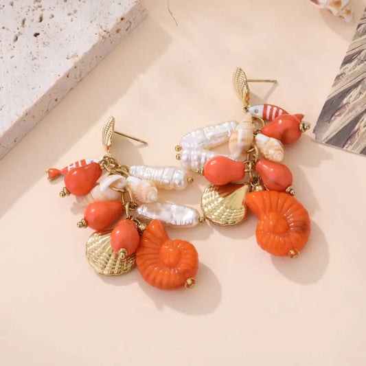 Boucles d'oreilles TANEL Orange