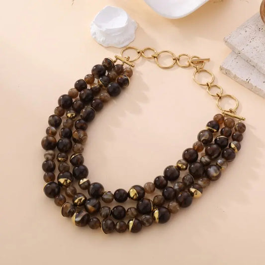 COLLIER BELLA MARRON