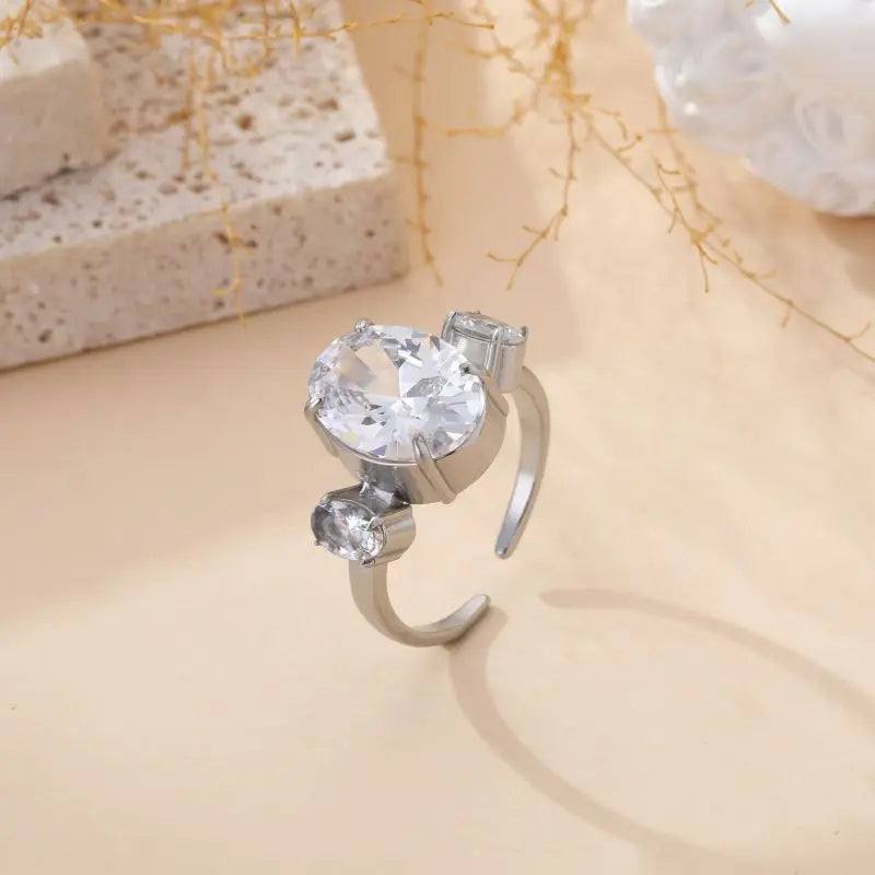 BAGUE ORIA COULEUR ARGENT