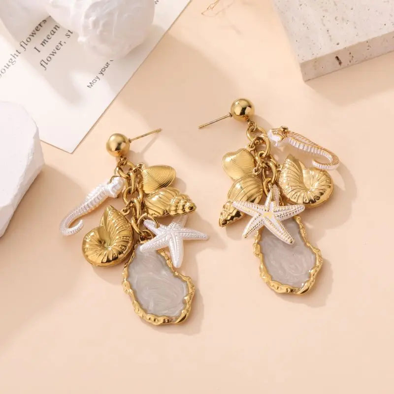 Boucles d'oreilles ERIKA BEIGE