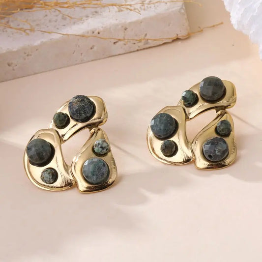 Boucles d'oreilles ALINE turquoise africaine