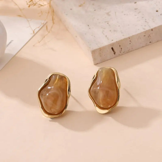 Boucles d'oreilles HANNA TAUPE
