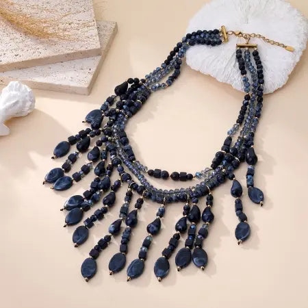 Collier LEEWANE bleu