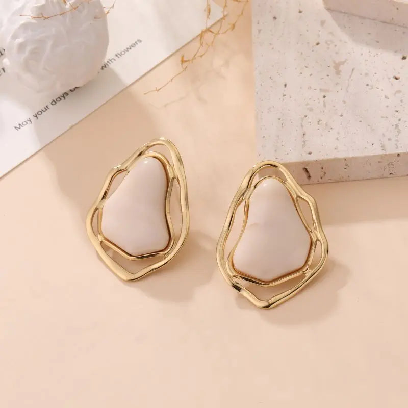Boucles d'oreilles MIMI BEIGE