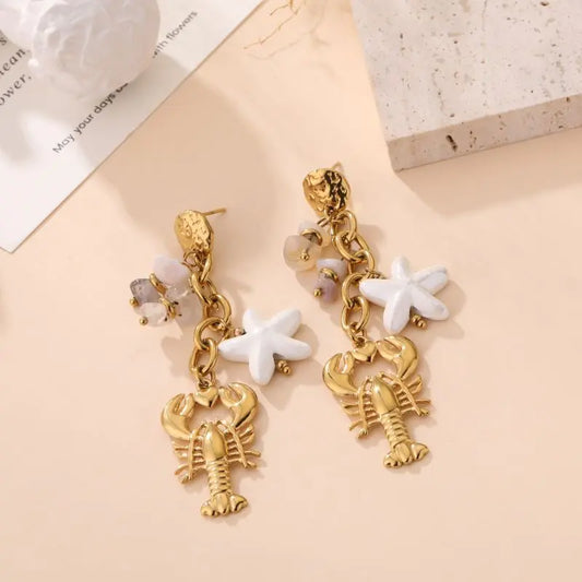 Boucles d'oreilles CHANTAL BEIGE