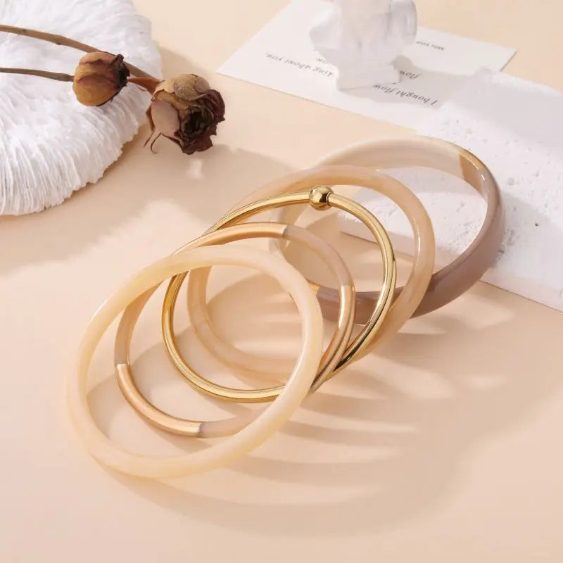 BRACELETS (5) SARAH BEIGE