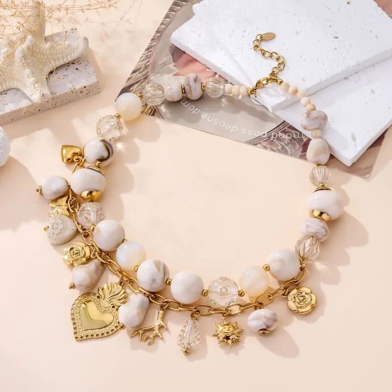 Collier ROMANE BLANC
