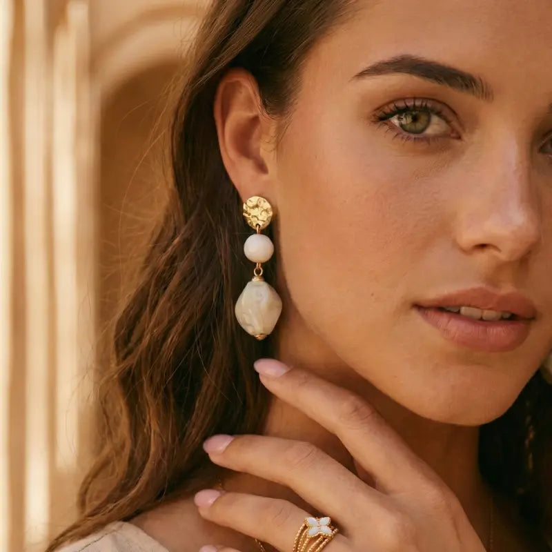 Boucles d'oreilles TALIA BLANC