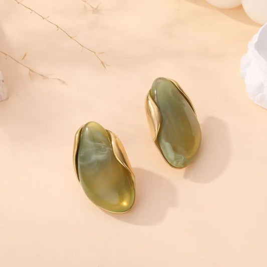 Boucles d'oreilles SAMIA VERT