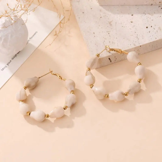 Boucles d'oreilles CHIMENE BEIGE