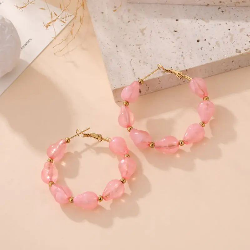 Boucles d'oreilles CHIMENE ROSE