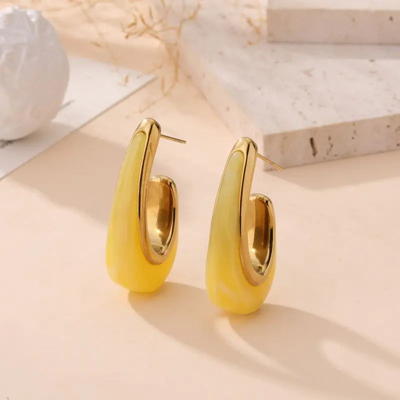 Boucles d'oreilles MANAL JAUNE