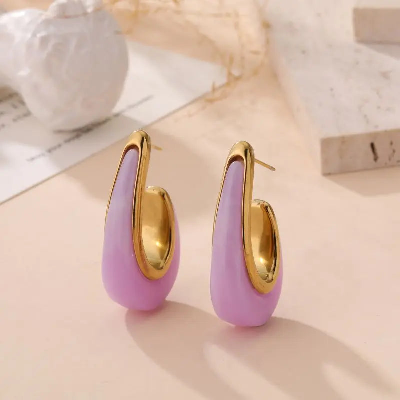 Boucles d'oreilles MANAL VIOLET