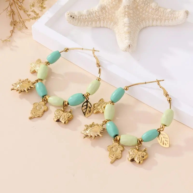 Boucles d'oreilles XENA VERT